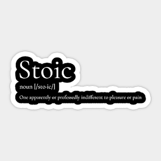 Stoic Definition Sticker